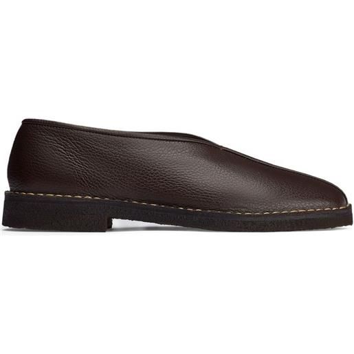 LEMAIRE slippers con punta quadrata - marrone