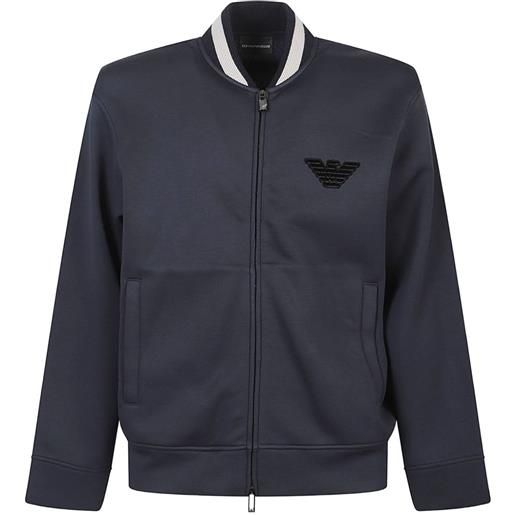 Emporio Armani bomber con zip - blu