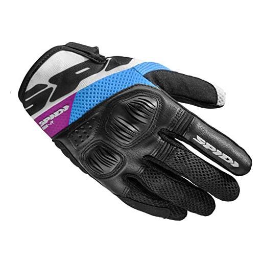 SPIDI, flash-r evo lady, guanti moto per donna, protettivi e resistenti, guanti moto estivi impermeabili e antiscivolo, con touchscreen capacitivo, peso medio 0, 1 kg, colore nero e fucsia, taglia s