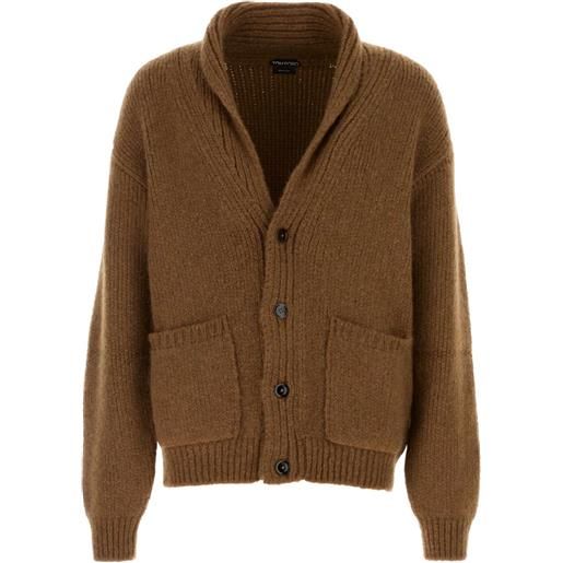 TOM FORD cardigan con scollo a scialle - marrone