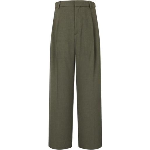 TOMBOY pantaloni con pieghe frontali - verde