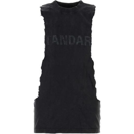 Balenciaga canotta con effetto vissuto - nero