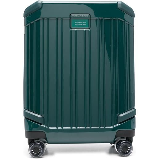 PIQUADRO trolley da cabina con quattro ruote - verde