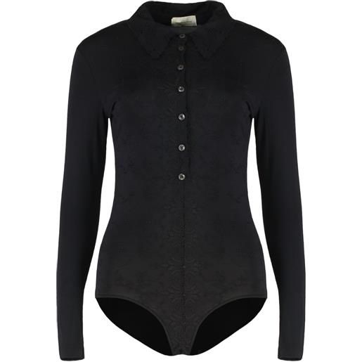 Magda Butrym body con occhielli - nero