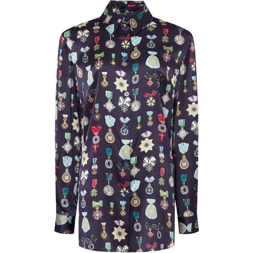 Temperley London blusa gloriette in seta