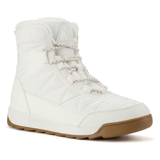 Mishansha stivali da neve donna fodera calda pelliccia stivaletti outdoor trekking antiscivolo invernali scarpe grigio 41 eu