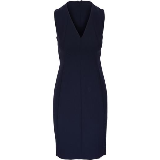 Akris abito smanicato con scollo a v - blu