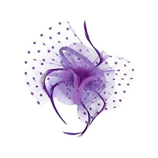 Healeved fascinator vintage con rete e copricapo per halloween e cerimonie accessorio per cosplay e matrimonio