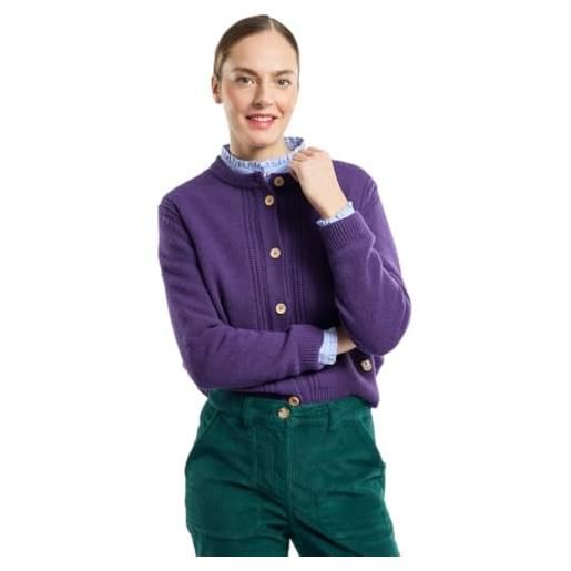 Armor-lux armor lux maglione cardigan, melanzana, l donna