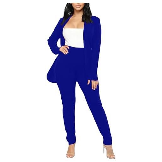HEONSATI completo elegante donna con pantalone completo da cocktail eleganti manica lunga tuta ufficio casual matrimonio complete due pezzi blazer e pantalone abito da lavoro comoda per matrimoni e feste