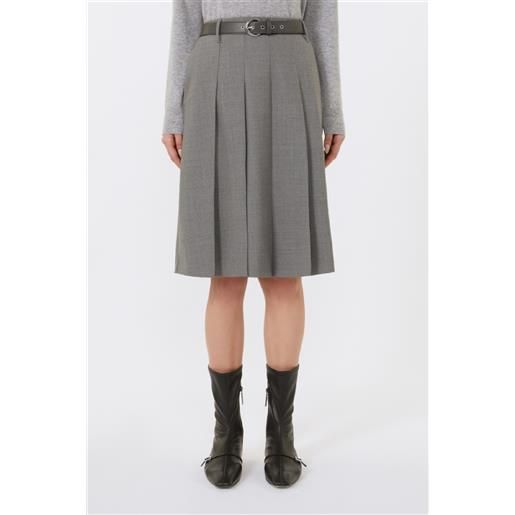 Max mara studio gonna a pieghe in lana