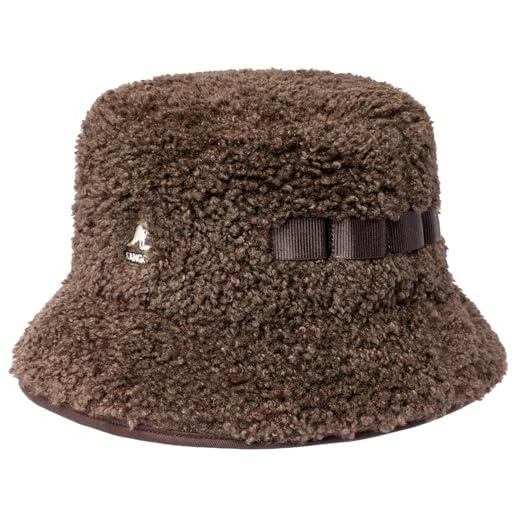 Kangol faux shearling utility bucket brown l unisex adulti, marrone, l