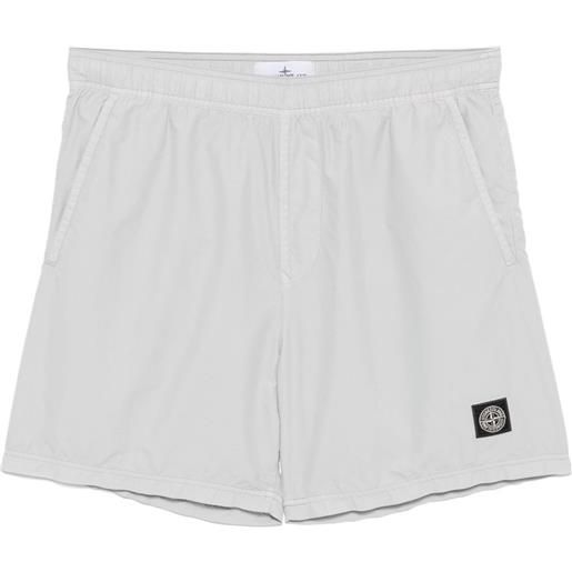 Stone Island shorts con finitura spazzolata - grigio