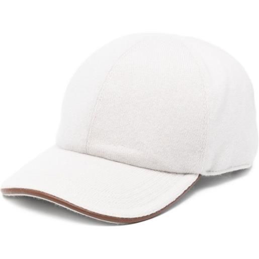 Kiton cappello da baseball in cashmere - bianco