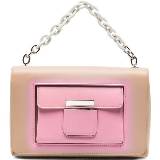 Balenciaga borsa a spalla con tracolla a catena - toni neutri