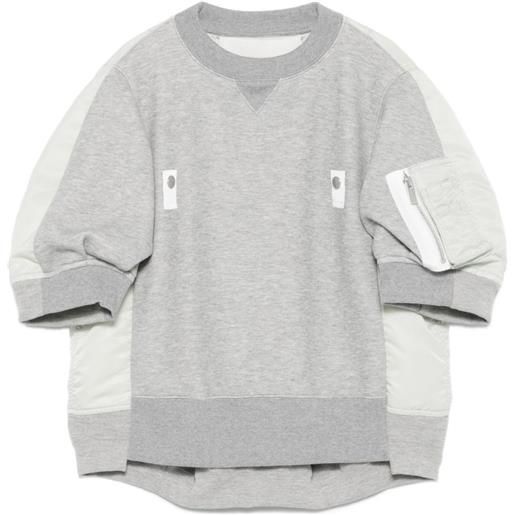 sacai felpa con zip - grigio