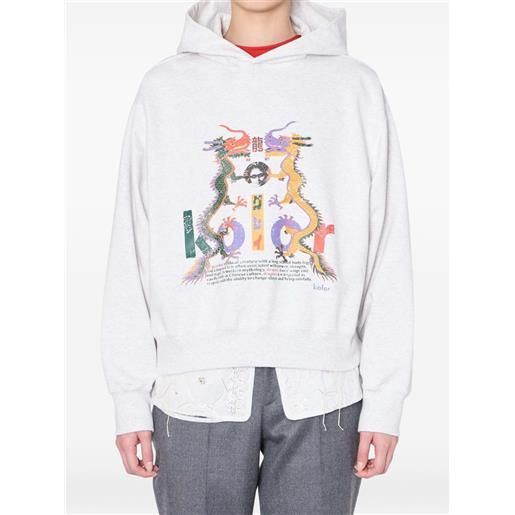 Kolor felpa con stampa - bianco