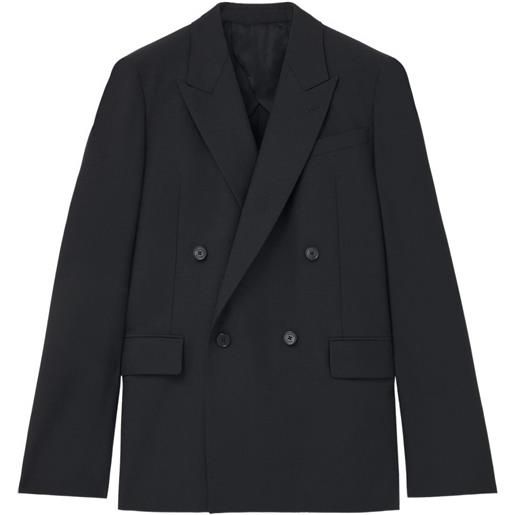 Alexander McQueen blazer doppiopetto con catena - nero