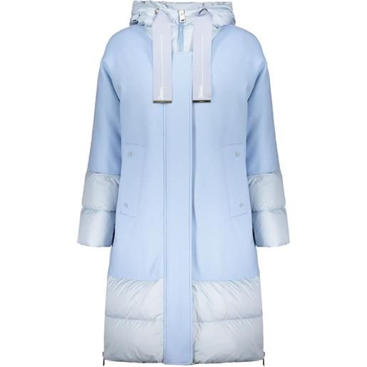 Herno piumino con cappuccio bicolore - blu