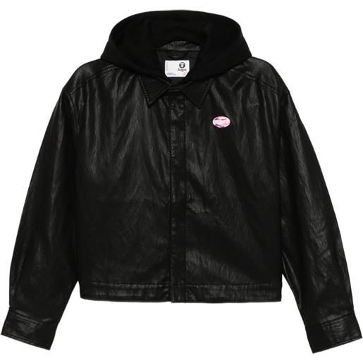 A BATHING APE® giacca con applicazione logo - nero