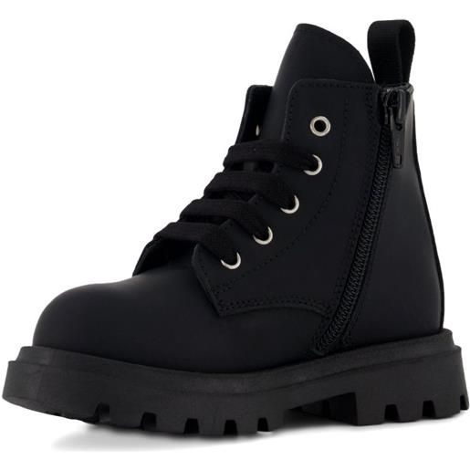 DSQUARED2 KIDS stivali stringati con zip - nero