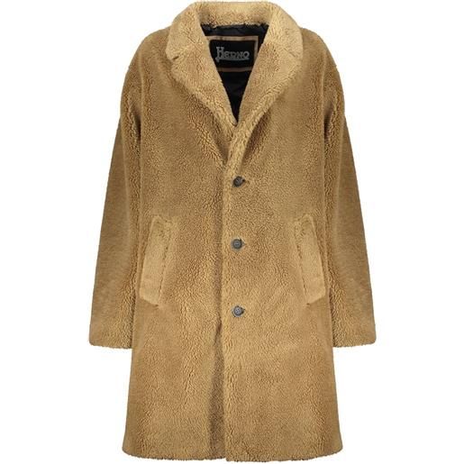 Herno cappotto in shearling - marrone