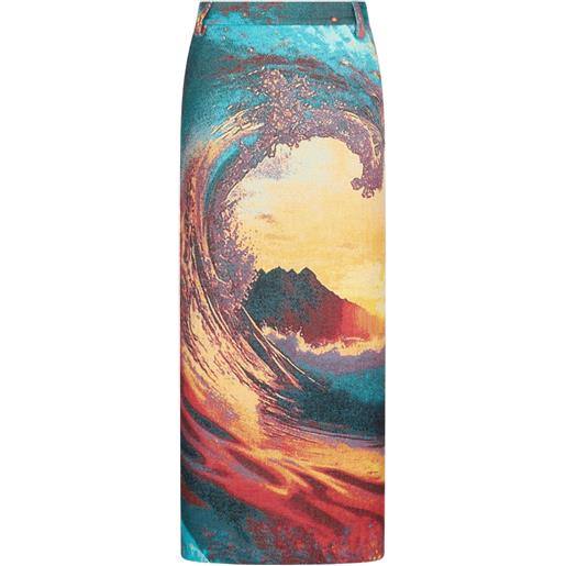 Roberto Cavalli camicia con motivo jacquard - blu