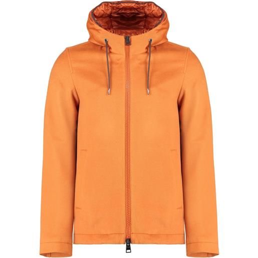 Herno piumino in cashmere con cappuccio - arancione