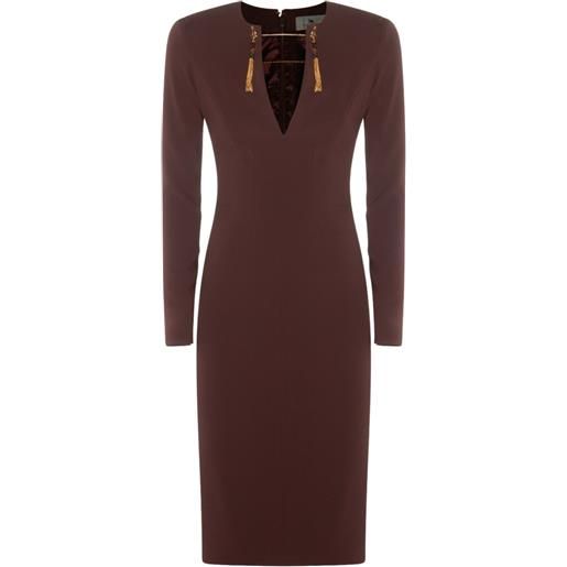 Elisabetta Franchi abito con decorazione - rosso