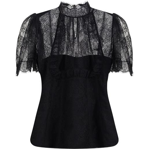 Alexander McQueen top a collo alto - nero