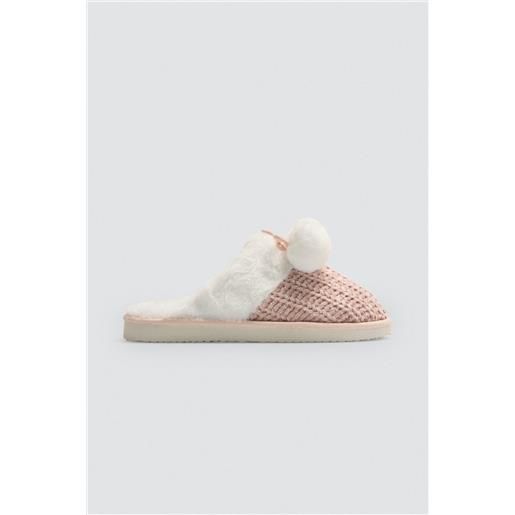 Ysabel Mora pantofole da casa con doppio pompon