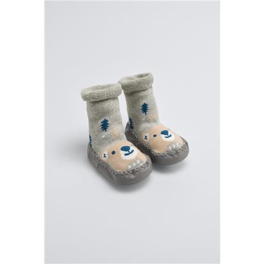 Ysabel Mora calzino termico a pantofola per neonati con suola antiscivolo a forma di orso