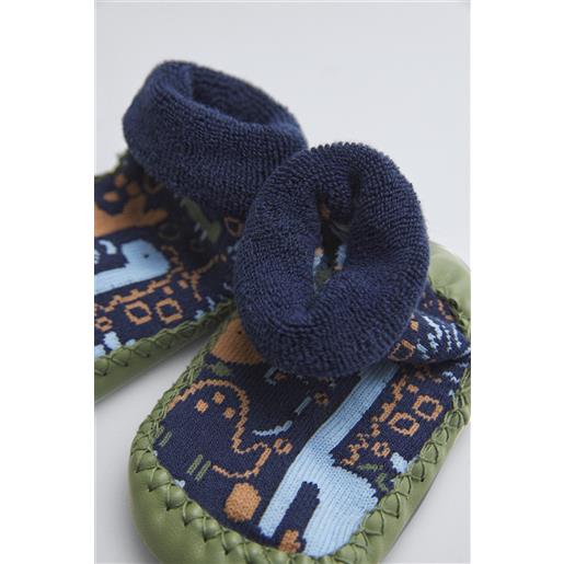 Ysabel Mora calzino termico per neonati con suola antiscivolo dino