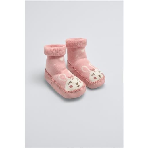 Ysabel Mora calzino termico per neonati con suola antiscivolo rosa