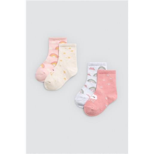 Ysabel Mora confezione da 4 calzini per neonati stampati rainbowland