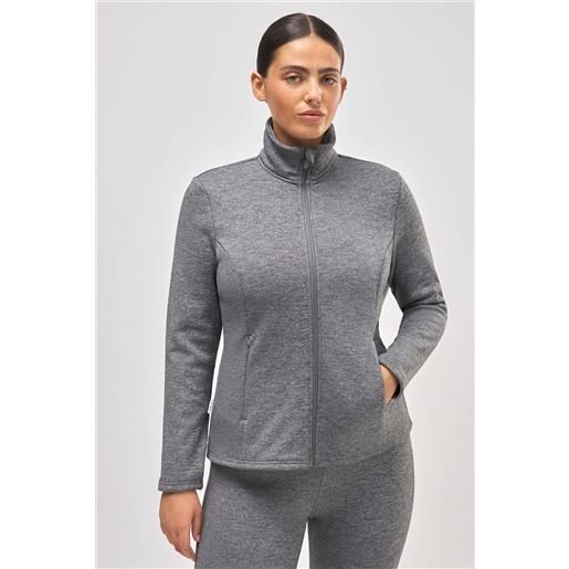 Ysabel Mora giacca termica sportiva grigia aderente