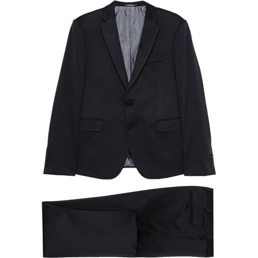 Emporio Armani completo due pezzi in misto lana - blu
