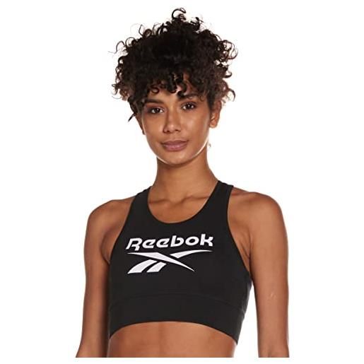 Reebok ri bl cotton bralette reggiseno sportivo donna, donna, reggiseno sportivo, gr9393, brgrin/bianco, m