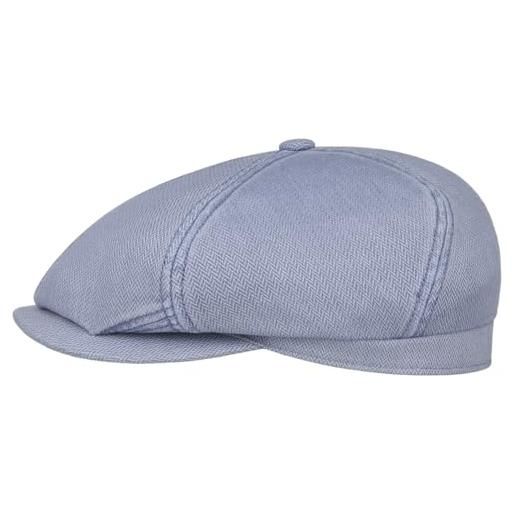 Stetson coppola 6 panel cotton festival donna/uomo - cappello piatto con visiera primavera/estate primavera estate - xl (60-61 cm) azzurro