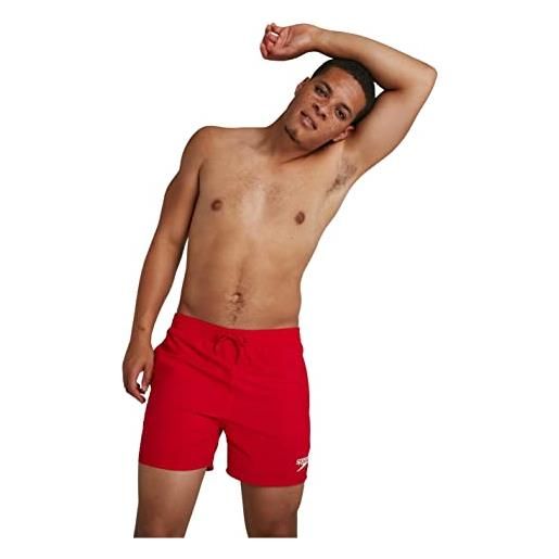 Speedo men's 16 watershort swimming trunks| quick dry | comfortable fit | classic style | drawstring waist, fed red, xl