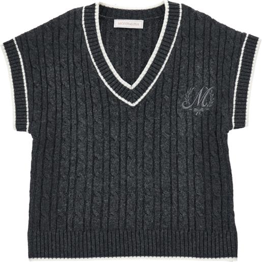 Monnalisa gilet scollo v a costine
