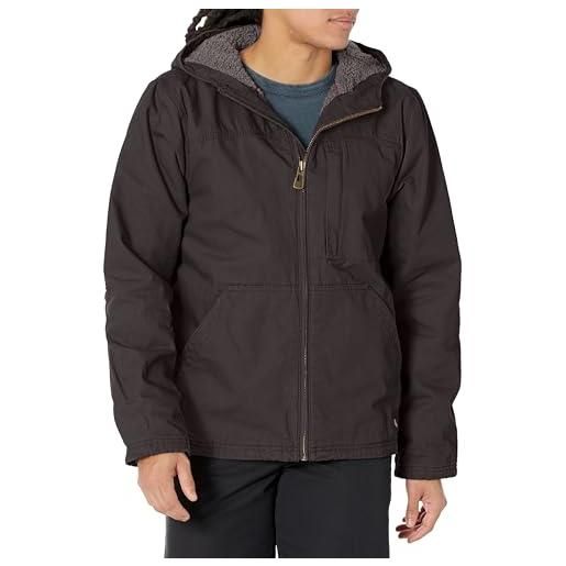 Dickies uomo, giacca con cappuccio in cotone d'anatra foderata in sherpa, marrone ducato, xl