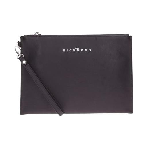 John richmond la pochette di John Richmond in pelle è un accessorio elegante e versatile per l'uomo moderno. Realizzata in vera pelle nera di alta qualità, questa pochette è perfetta per completare il