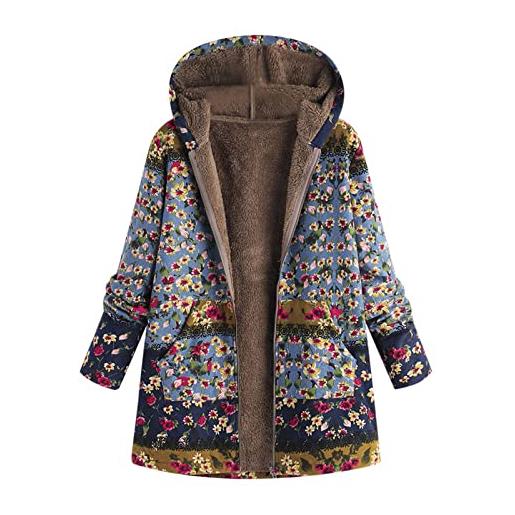 MJGkhiy cappotto donna invernale lungo elegante caldo parka cappotti teddy fleece cappotto imbottito offerta giubbini con cappuccio inverno giaccone con tasche curvy hoodies in pelliccia