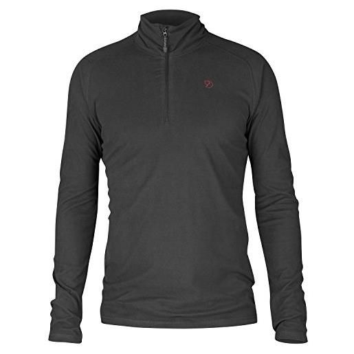 Fjällräven fjallraven pine half zip maglia, unisex - adulto, dark grey, m
