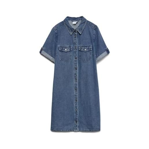 VERO MODA abito in jeans femminile vmjennie abito corto, ballerino di nuvola, m