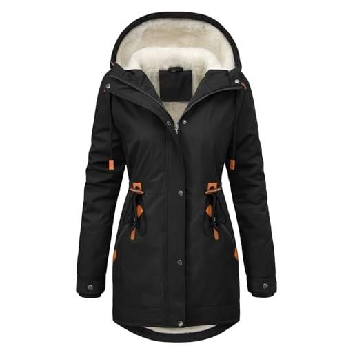 CMTOP Giacca Invernale Donna Media Lunga Cappotto Impermeabile Calda Comodi Antivento Parka Giubbotto Elegante Moda con Cappuccio Staccabile in Pelliccia Jacket Slim Fit con Zip Tasche(Blu Navy, S CMTOP Giacca Invernale Donna Media Lunga Cappotto Impermeabile Calda Comodi Antivento Parka Giubbotto Elegante Moda con Cappuccio Staccabile in Pelliccia Jacket Slim Fit con Zip Tasche(Blu Navy, S
