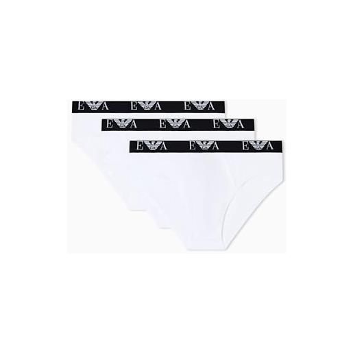 Emporio Armani man's bold monogram - confezione da 3 slip da uomo, blu, xxl, armani blue/armani blu/armani blue, xxl