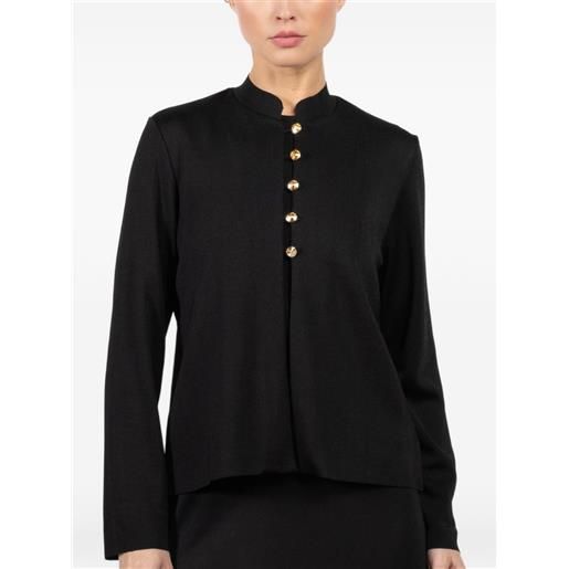 La Galpa blusa con colletto alla coreana - nero