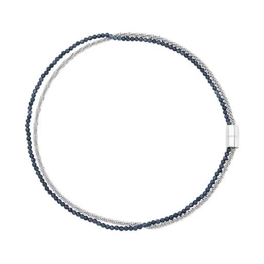 Collana Donna Breil Sinuous In Acciaio, Design A Cravattino, Stile Boho Chic, Lunga 65 Cm